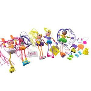 Vintage 90’s Lot Of 5 Betty Spaghetty Dolls W/Accessories Shoes Skates Glasses